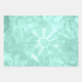 Pastel Blue Pink Green Tie-Dye Flowers Decoupage ラッピングペーパーシート (正面2)