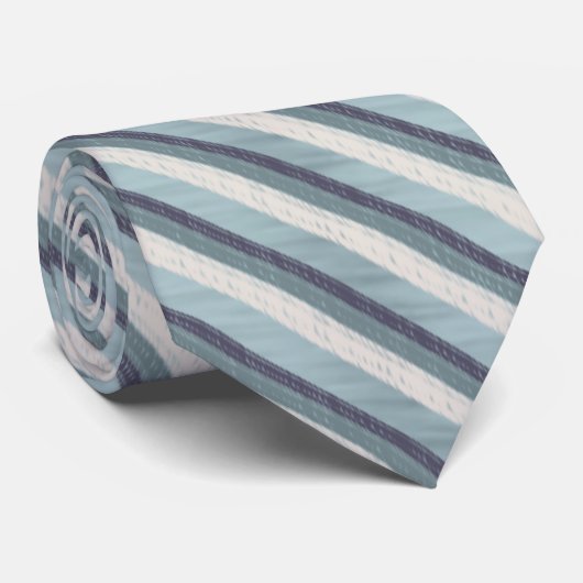 Pastel Blue Pink Magenta Textured Striped Pattern  ネクタイ (ロール)