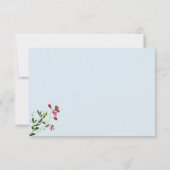 Pastel blue pink red green flowers Bridesmaid 招待状 (裏面)