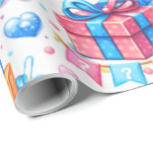 Pastel Blue Pink Toys ラッピングペーパー (ロールコーナー)