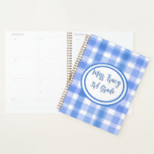 Pastel Blue Plaid Custom Planner プランナー手帳 (ディスプレー)