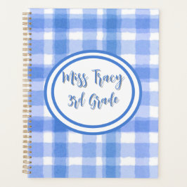 Pastel Blue Plaid Custom Planner プランナー手帳