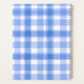 Pastel Blue Plaid Custom Planner プランナー手帳 (裏面)