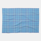 Pastel Blue Plaid Pattern キッチンタオル (横)