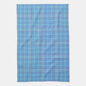 Pastel Blue Plaid Pattern キッチンタオル (縦)