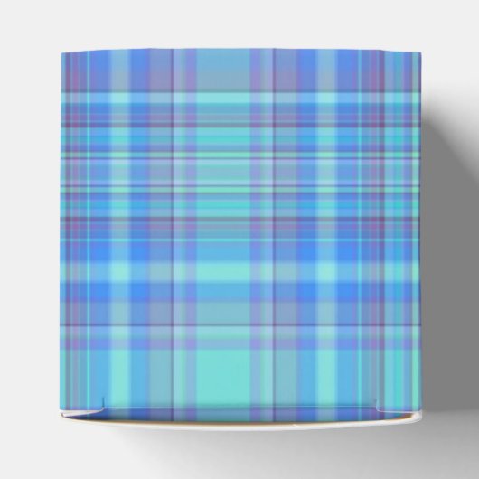 Pastel Blue Plaid Pattern フェイバーボックス (上部)
