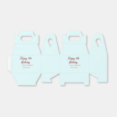 Pastel blue red happy 16th birthday name date eleg フェイバーボックス (折り畳みなし)