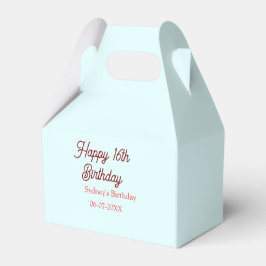 Pastel blue red happy 16th birthday name date eleg フェイバーボックス