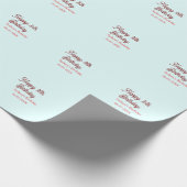 Pastel blue red happy 16th birthday name date eleg ラッピングペーパー (角)