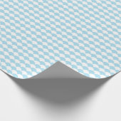 Pastel Blue Scallop Stripe Gift Wrap for Spring ラッピングペーパー (角)