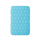 Pastel Blue Sea Water Waves Peaceful Ocean バスマット (正面縦)