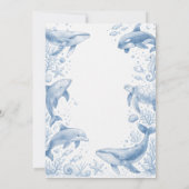 Pastel Blue Sea You Soon Under the Sea Baby Shower 招待状 (裏面)