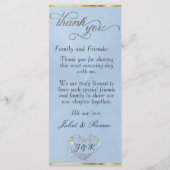 Pastel Blue/Silver - Hearts & Thank You Menu メニュー (裏面)