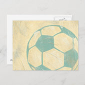 Pastel Blue Soccer Ball by Chariklia Zarris ポストカード (正面/裏面)