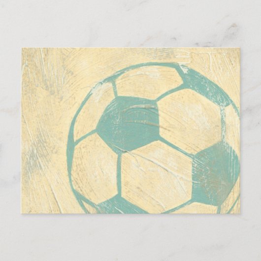 Pastel Blue Soccer Ball by Chariklia Zarris ポストカード (正面)