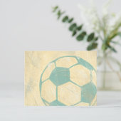 Pastel Blue Soccer Ball by Chariklia Zarris ポストカード (スタンド正面)