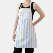 Pastel Blue Stripes Name Apron エプロン (インサイチュ)
