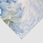 Pastel Blue Victorian Florals & White Wolf Head 薄葉紙 (詳細)