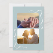 Pastel Blue Whimsical Romantic Photo Save the Date 招待状 (裏面)