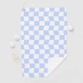 Pastel Blue White Retro Checkerboard Pattern ゴルフタオル (インサイチュ)