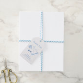 Pastel Blue Winter Après Bébé Ski Boy Baby Shower  ギフトタグ (より糸付き)