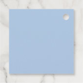 Pastel Blue Winter Après Bébé Ski Boy Baby Shower フェイバータグ (裏面)