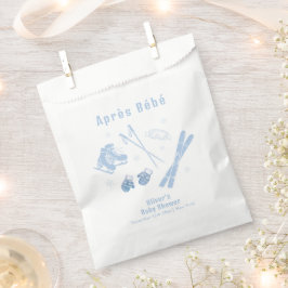 Pastel Blue Winter Après Bébé Ski Boy Baby Shower  フェイバーバッグ
