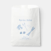 Pastel Blue Winter Après Bébé Ski Boy Baby Shower  フェイバーバッグ (正面)