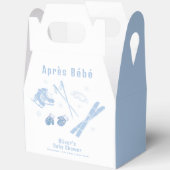 Pastel Blue Winter Après Bébé Ski Boy Baby Shower  フェイバーボックス (見開き)