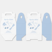Pastel Blue Winter Après Bébé Ski Boy Baby Shower  フェイバーボックス (見開き)