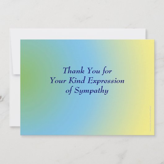 Pastel Blue Yellow悔やみや弔慰をありがとう サンキューカード (正面)