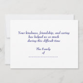 Pastel Blue Yellow悔やみや弔慰をありがとう サンキューカード (裏面)