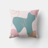 Pastel Boho Botanical Art  クッション (裏面)