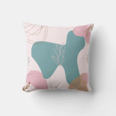 Pastel Boho Botanical Art  クッション (正面)