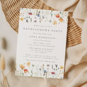 Pastel Boho Wildflower Bachelorette Party 招待状