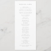 Pastel Boho Wildflower Wedding Program プログラム (裏面)