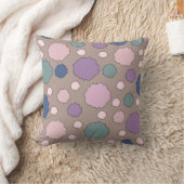 Pastel bold muted tones colorful polka dot pillow クッション (ブランケット)