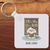 Pastel Book Lover Poodle Puppy Dog Tea Cozy キーホルダー (正面)