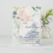 Pastel Bouquet Bridal Shower Invitation 招待状 (スタンド正面)