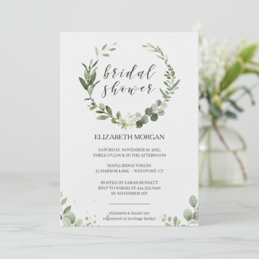 Pastel Bouquet Bridal Shower Invitation Floral 招待状 (スタンド正面)