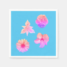 Pastel Bouquet Paper Napkins スタンダードカクテルナプキン