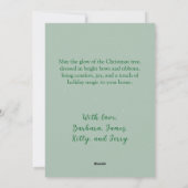 Pastel Bows Christmas Tree Holiday Card シーズンカード (裏面)