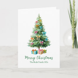 Pastel Bows Ribbons Christmas Tree Card シーズンカード