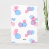 Pastel Brush Stroke Circles Birthday Card カード (裏面)