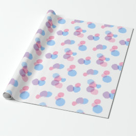 Pastel Brush Stroke Circles Design Wrapping Paper ラッピングペーパー