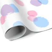 Pastel Brush Stroke Circles Design Wrapping Paper ラッピングペーパー (ロールコーナー)
