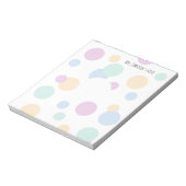 Pastel Bubbles Teacher Notepad ノートパッド (回転)