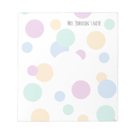 Pastel Bubbles Teacher Notepad ノートパッド