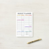Pastel Budget Planner Layout ポストイット (デスク上)