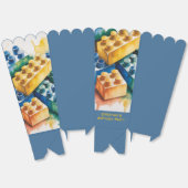 Pastel Building Block Splash Boy Birthday Party フェイバーボックス (見開き)